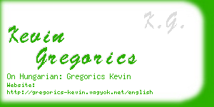 kevin gregorics business card